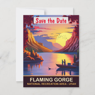 Flaming Gorge Utah Canyon Wedding Invitation