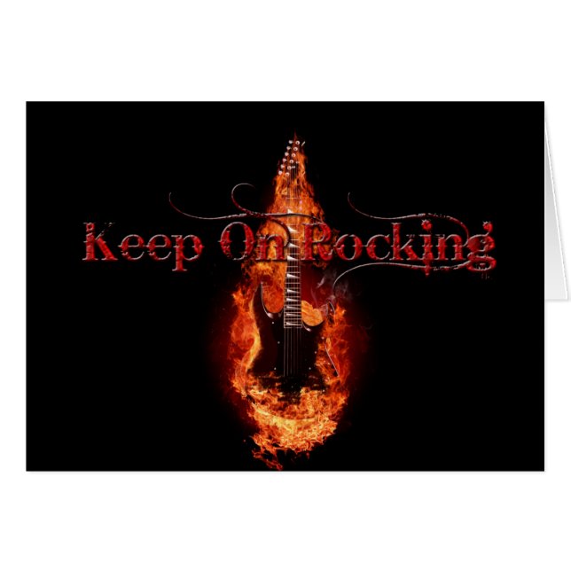 Flaming Guitar (Front Horizontal)