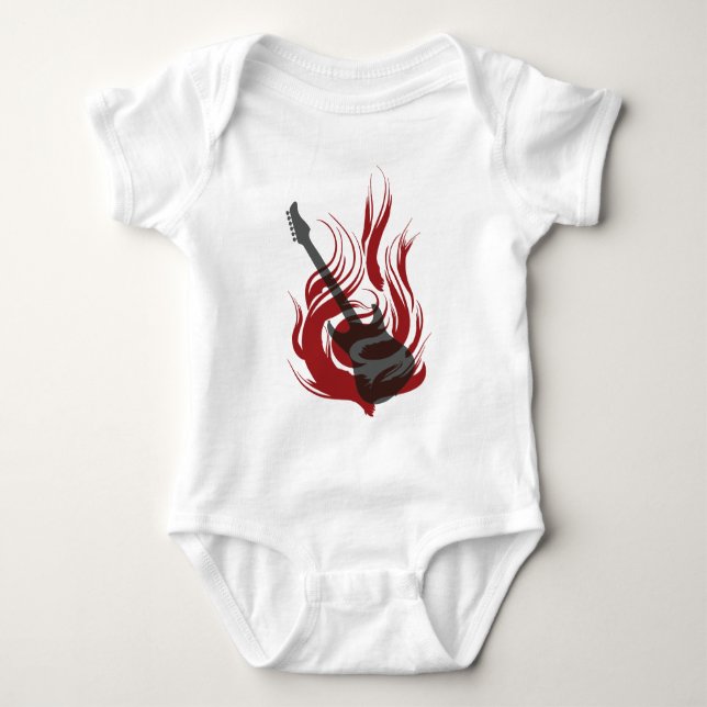 Flaming Guitar T-shirt (Front)