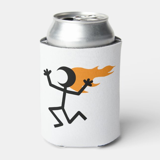 Flaming Head Can Cooler (Can Front)
