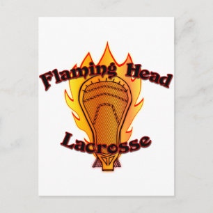 Flaming Head Lacrosse Postcard