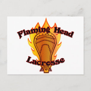 Flaming Head Lacrosse Postcard