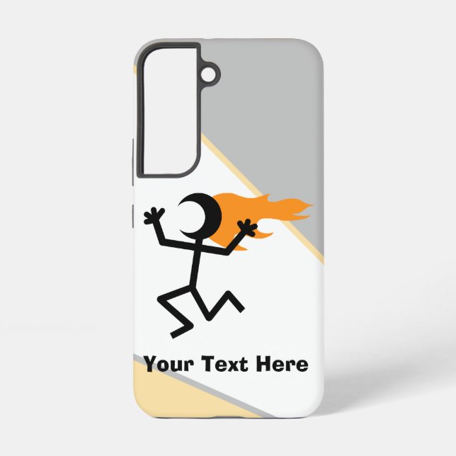 Flaming Head Stickman Samsung Galaxy S22 Case (Back)
