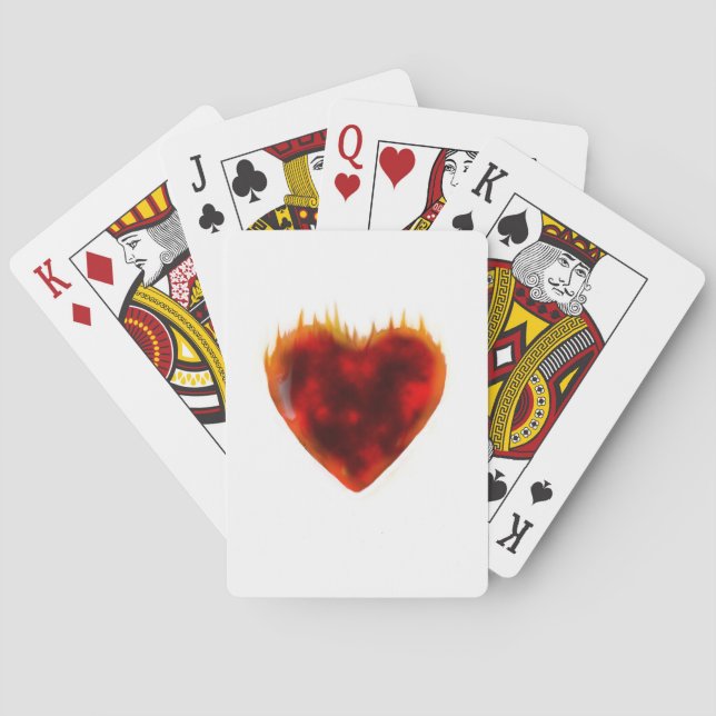 Flaming Heart Playing Cards (Back)