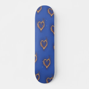 Flaming Hearts Skateboard