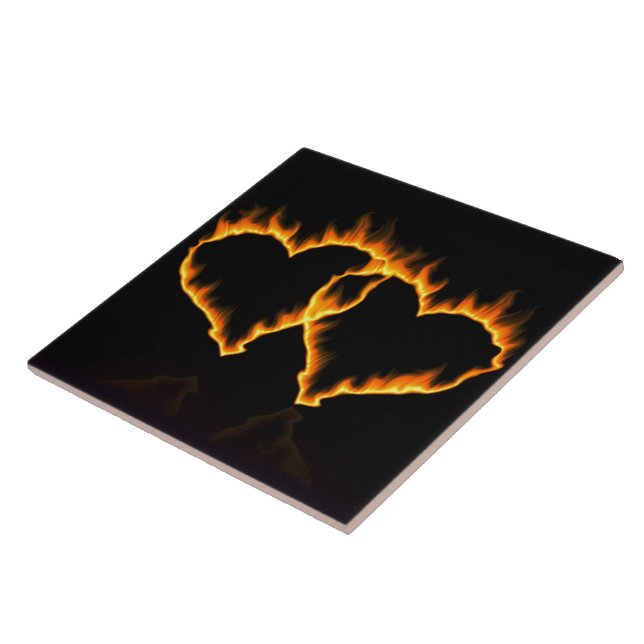 Flaming Hearts Tile (Side)