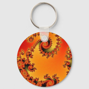 Flaming Hot Double Spiral Keychain