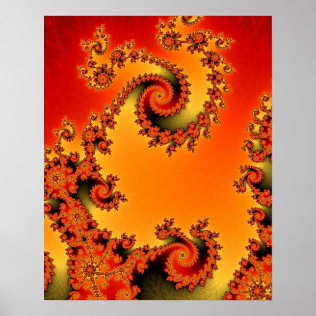 Flaming Hot Double Spiral Poster (Front)