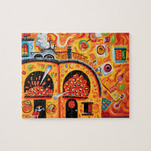 Flaming Hot Pizza Jigsaw Puzzle