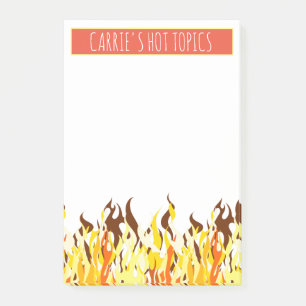 Flaming Hot Topics  Personalised Office Post-it Notes