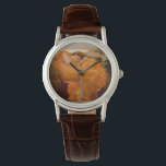 Flaming June (by Frederic Leighton) Watch<br><div class="desc">This design features a painting by the British artist Sir Frederic Leighton (1830–1896), who was famous for his works depicting historical, biblical, and classical scenes in an academic style. This painting shows a stunningly beautiful woman wearing a diaphanous red dress as she is curled up asleep. Some art historians have...</div>