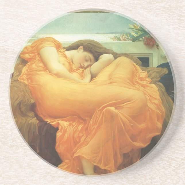 Flaming June by Lord Frederic Leighton Coaster (Front)