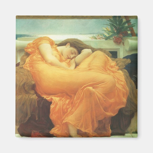 Flaming June by Lord Frederic Leighton Magnet (Front)