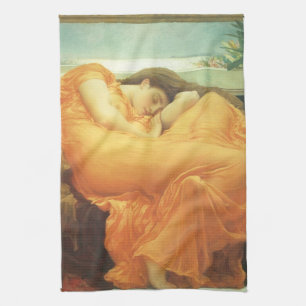 Flaming June by Lord Frederic Leighton Tea Towel