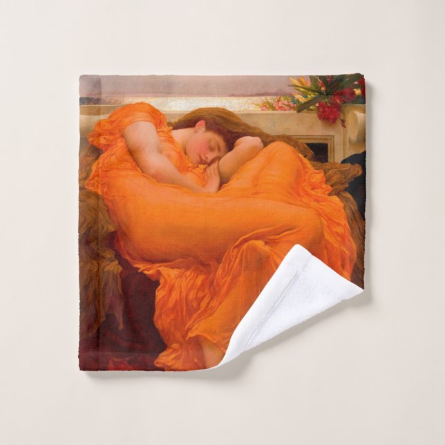 Flaming June by Lord Frederic Leighton Wash Cloth (Wash Cloth)