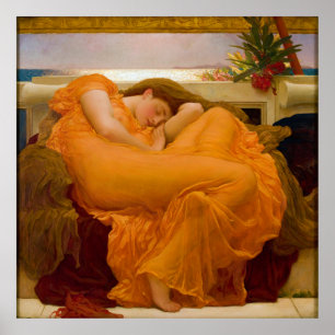 Flaming June by Sir Frederic Leighton Poster