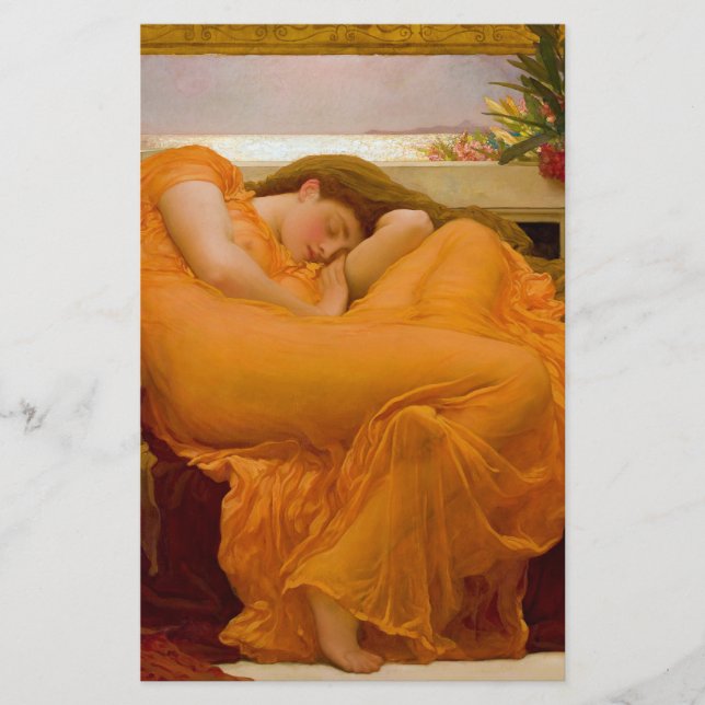 Flaming June by Sir Frederic Leighton Stationery (Front)