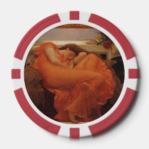 Flaming June Frederic Leighton Fine Art Print Poker Chips