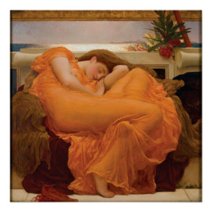 Flaming June Frederic Leighton Glossy Poster