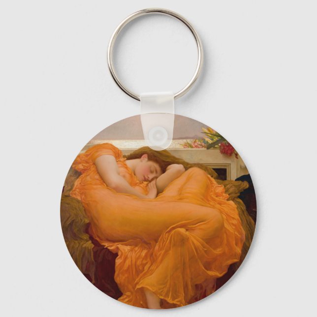 Flaming June - Frederic Lord Leighton Key Ring (Front)