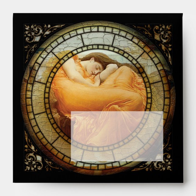 Flaming June Motif Square Envelopes (Front)