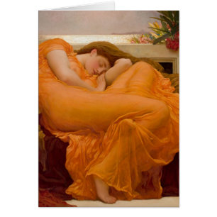 Flaming June Vintage Art Card Painting