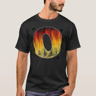 Flaming Letter O T-Shirt