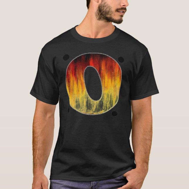 Flaming Letter O T-Shirt (Front)