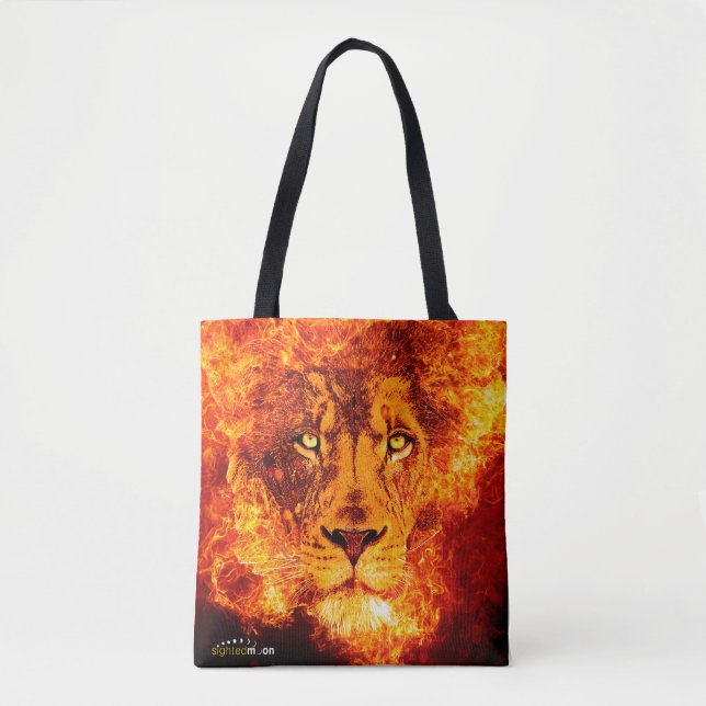 Flaming Lion of Judah Tote Bag (Front)