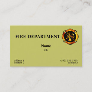 Flaming Maltese Cross Business Card 1
