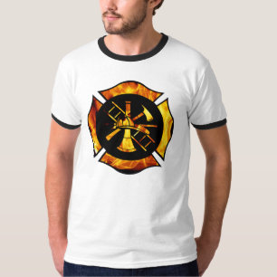 Flaming Maltese Cross T-Shirt