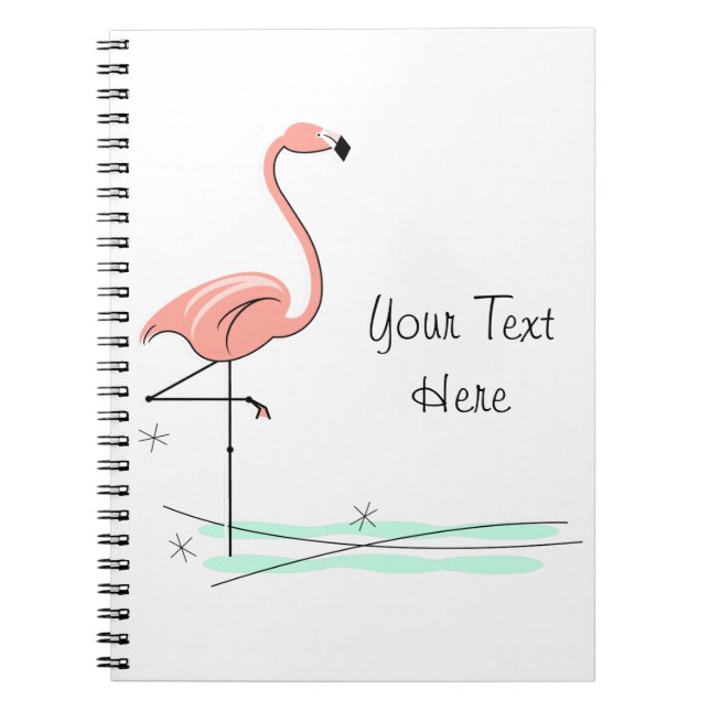 Flaming Ocean Side Text notebook (Front)