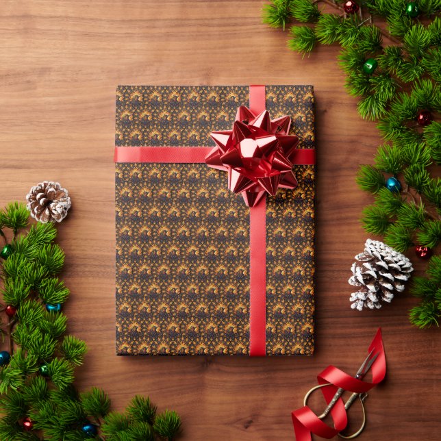 Flaming Phoenix Circular Graphic Wrapping Paper (Holiday Gift)