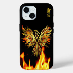 Flaming Phoenix on Black Case-Mate  iPhone 15 Case