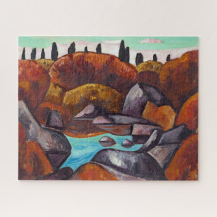 Flaming Pool—Dogtown Marsden Hartley Jigsaw Puzzle