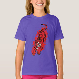 Flaming Red Tiger – Fierce Fire Beast Tee
