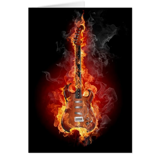 Flaming rock guitar (Front)