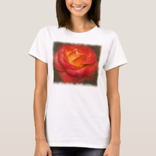 Flaming Rose on Parchment T-Shirt