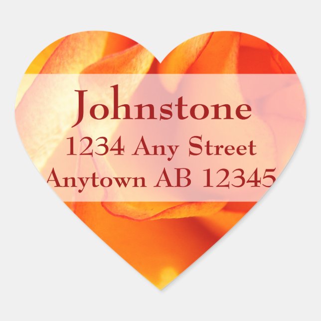 Flaming Rose Wedding Return Address Label (Front)