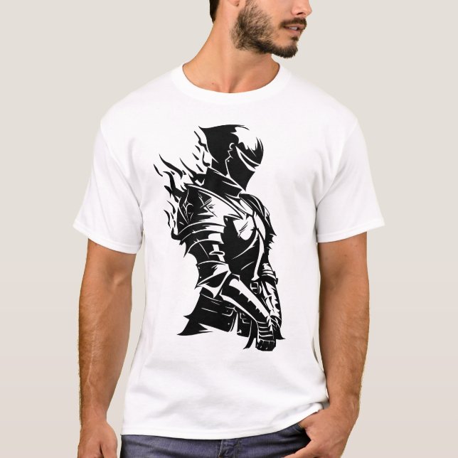 Flaming Shadow Knight T-Shirt (Front)