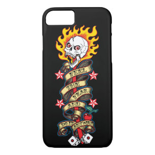 Flaming Skull Feel the Fear Case-Mate iPhone Case