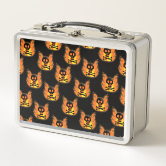 Flaming Skull Lunchbox