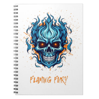 Flaming Skull Note Pad Notebook