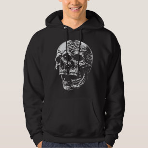 Flaming Skull Scream - Dark Gothic Skull Hoodie