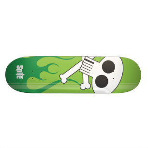Flaming  Skull Skateboard