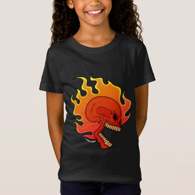 Flaming Skull T-Shirt (Front)