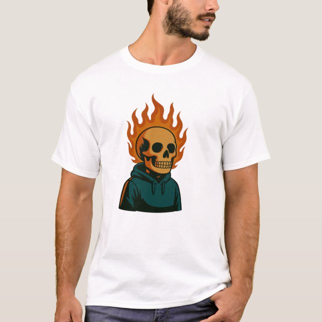 Flaming Skull T-Shirt (Front)