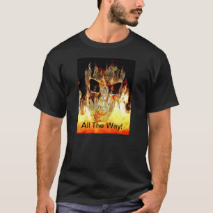 Flaming Skull Tee Shirt