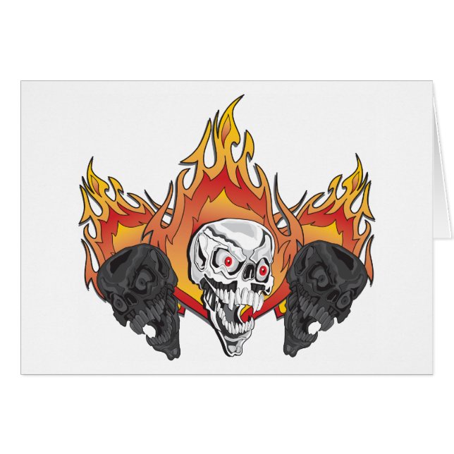 Flaming Skulls (Front Horizontal)