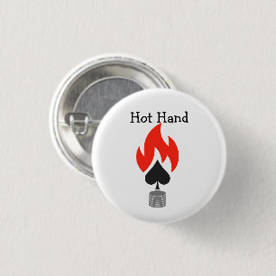 Flaming Spade and Chips 3 Cm Round Badge